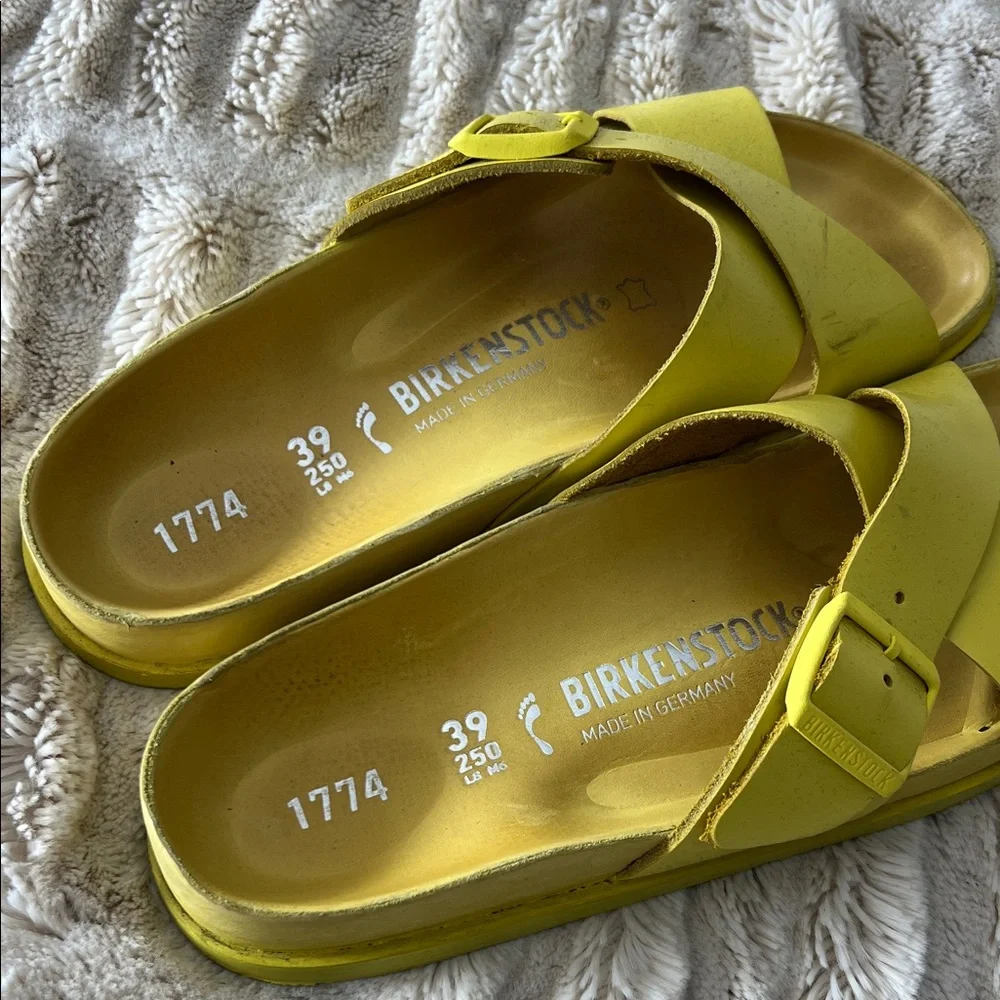 Birkenstock 1774 Lemon Slide Sandals - Picture 2 of 4